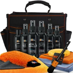 ADBL Autopflege Set für Innen und Außen mit Tasche (14-teilig)