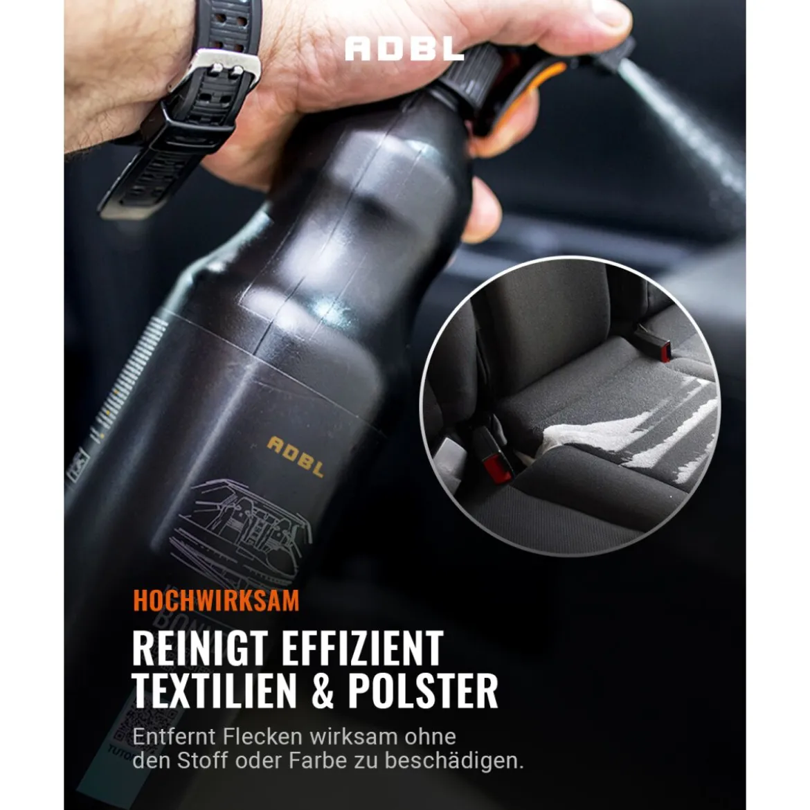 ADBL Bonnet Textil- und Polsterreiniger mit Canyon Trigger 500ml
