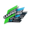 CarPro Motiv-Aufkleber Wheels, blau/transparent, 26,5×13cm