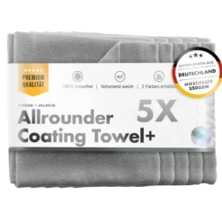 chemicalworkz Allrounder Coating Towel 350GSM Grau Versiegelungstuch 40×40cm 5Stk.