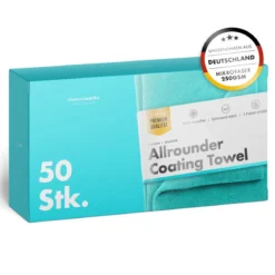 chemicalworkz Allrounder Coating Towel 250GSM Türkis Versiegelungstuch 40×40cm 50Stk.