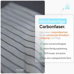chemicalworkz Carbon Fiber Glass Towel Premium Glastuch 360GSM 40×40 5Stk. + Glasreiniger 1L