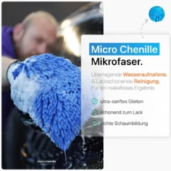 chemicalworkz Chenille Wash Mitt Blau