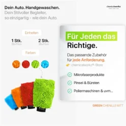 chemicalworkz Chenille Wash Mitt Grün