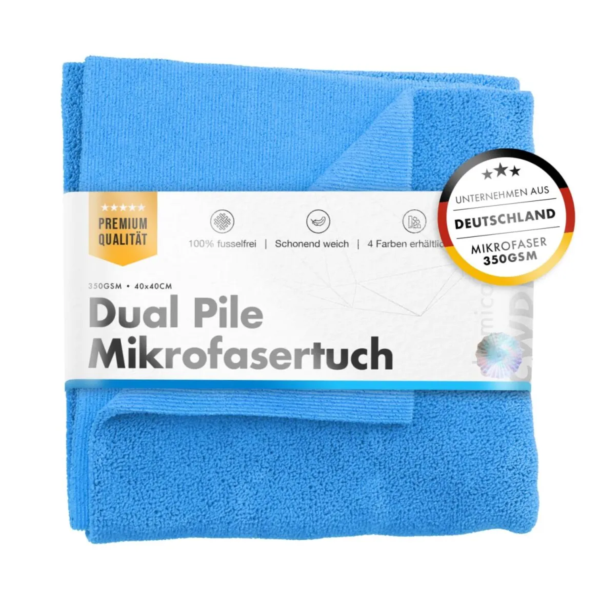 chemicalworkz Dual Pile Towel 350GSM Blau Allzwecktuch 40×40cm