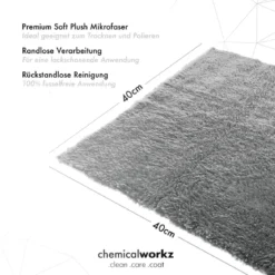 chemicalworkz Edgeless Plush Towel 600GSM Grau Poliertuch 40×40cm