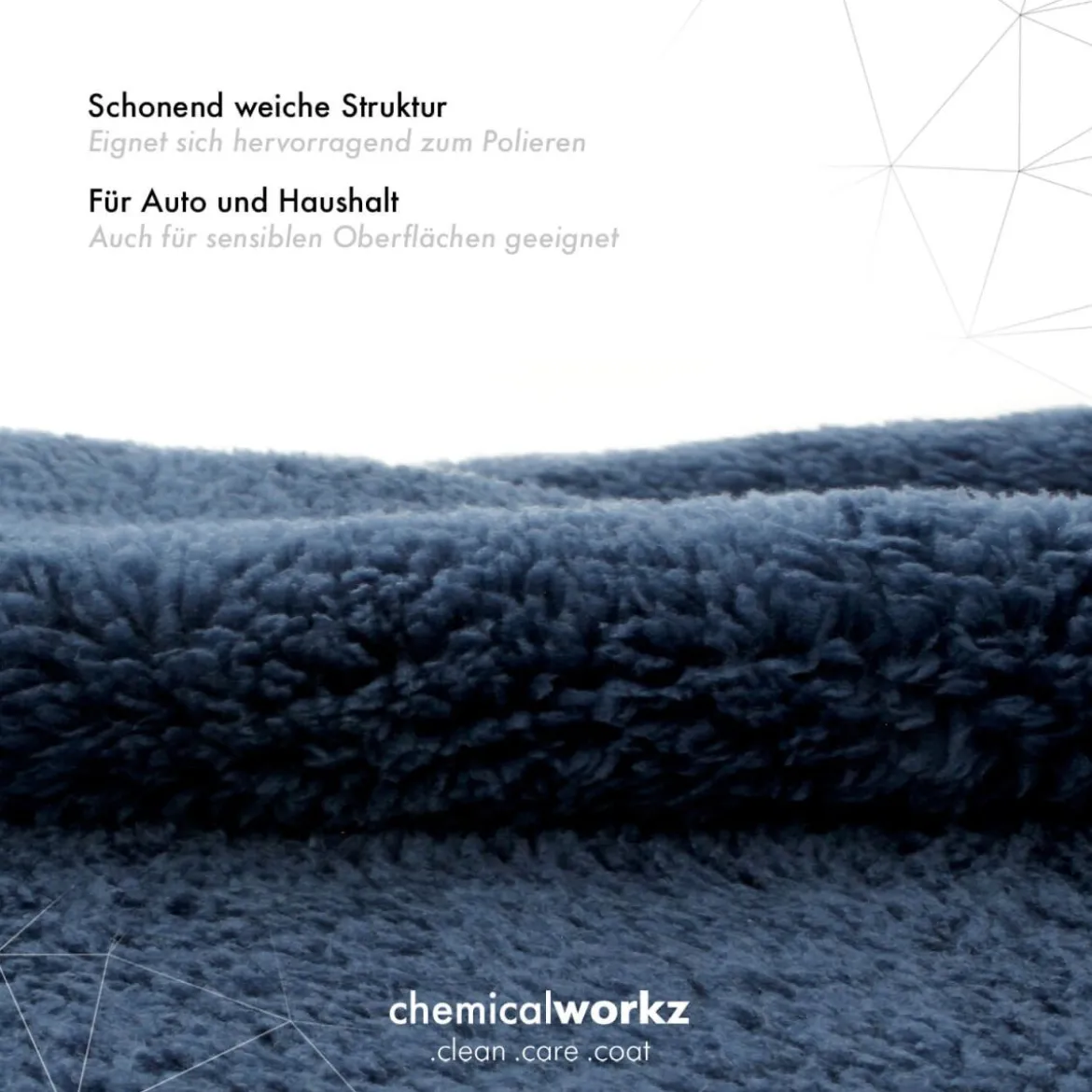 chemicalworkz Edgeless Soft Touch Towel 500GSM Dunkelblau Poliertuch 40×40cm