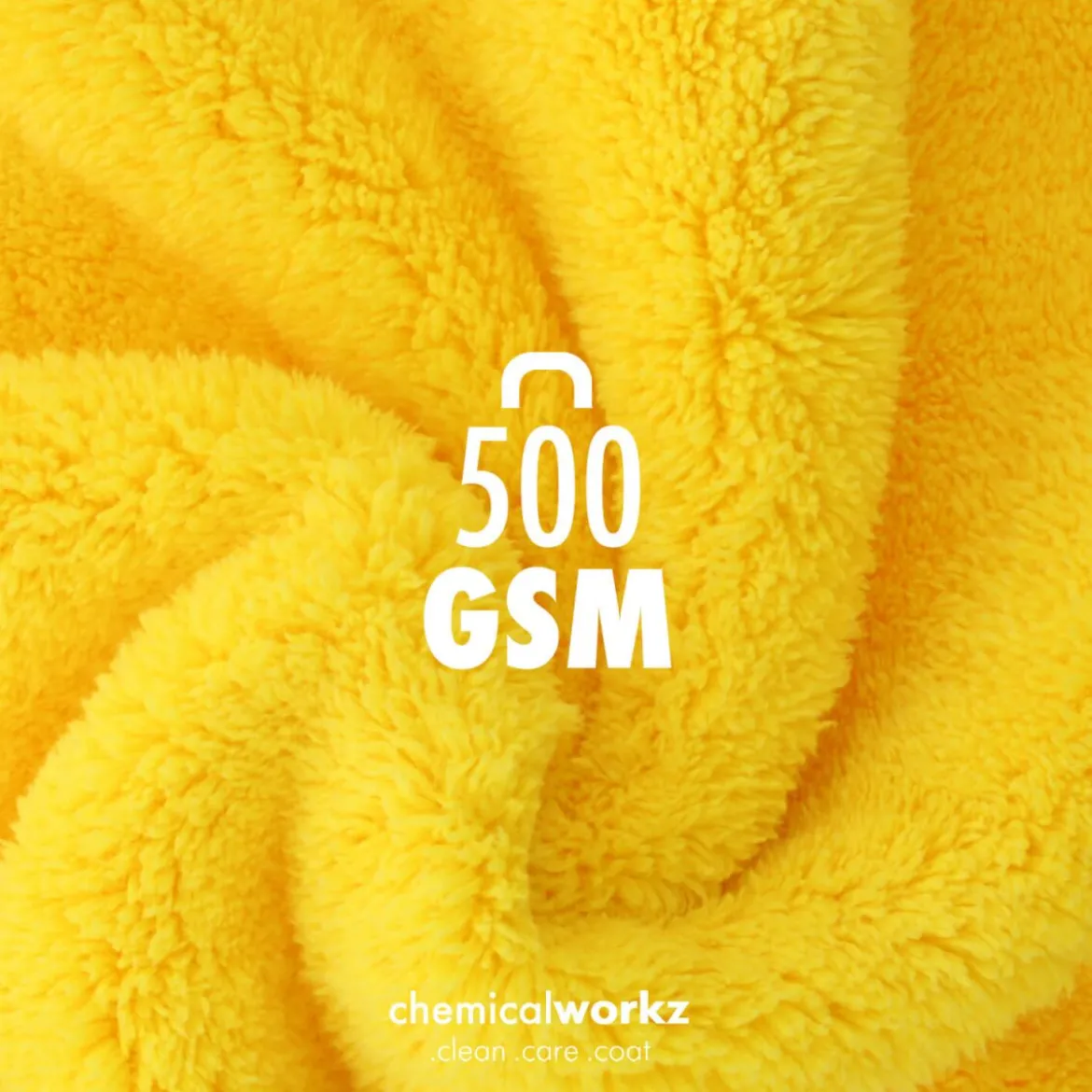chemicalworkz Edgeless Soft Touch Towel 500GSM Gelb Poliertuch 40×40cm