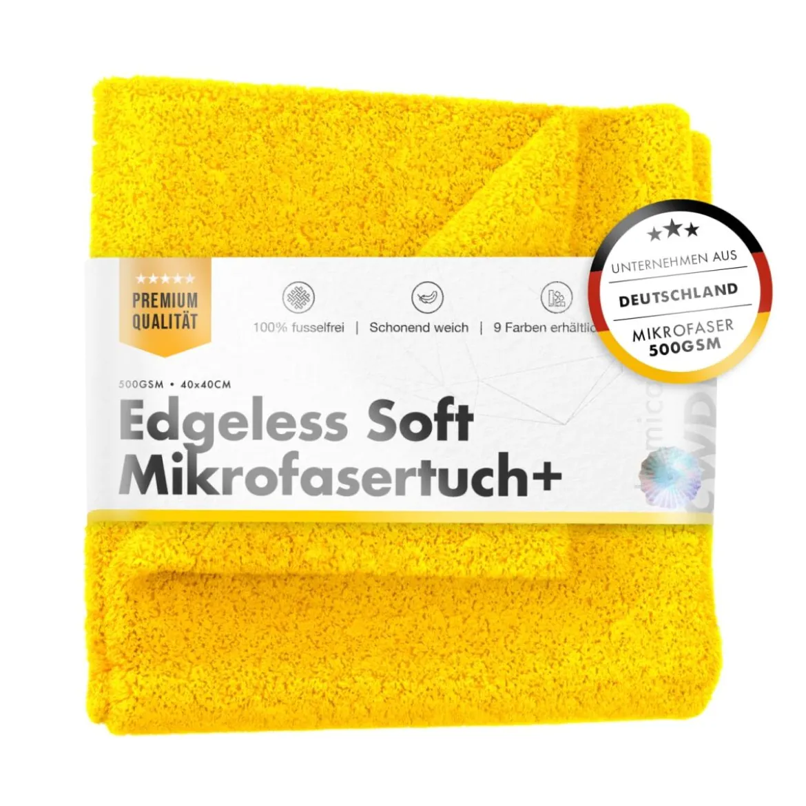 chemicalworkz Edgeless Soft Touch Towel 500GSM Gelb Poliertuch 40×40cm