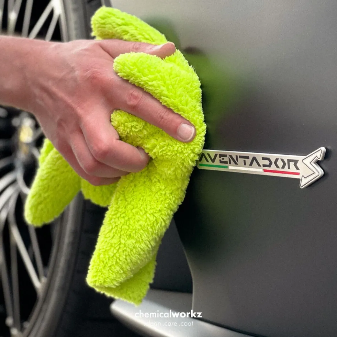 chemicalworkz Edgeless Soft Touch Towel 500GSM Grün Poliertuch 40×40cm
