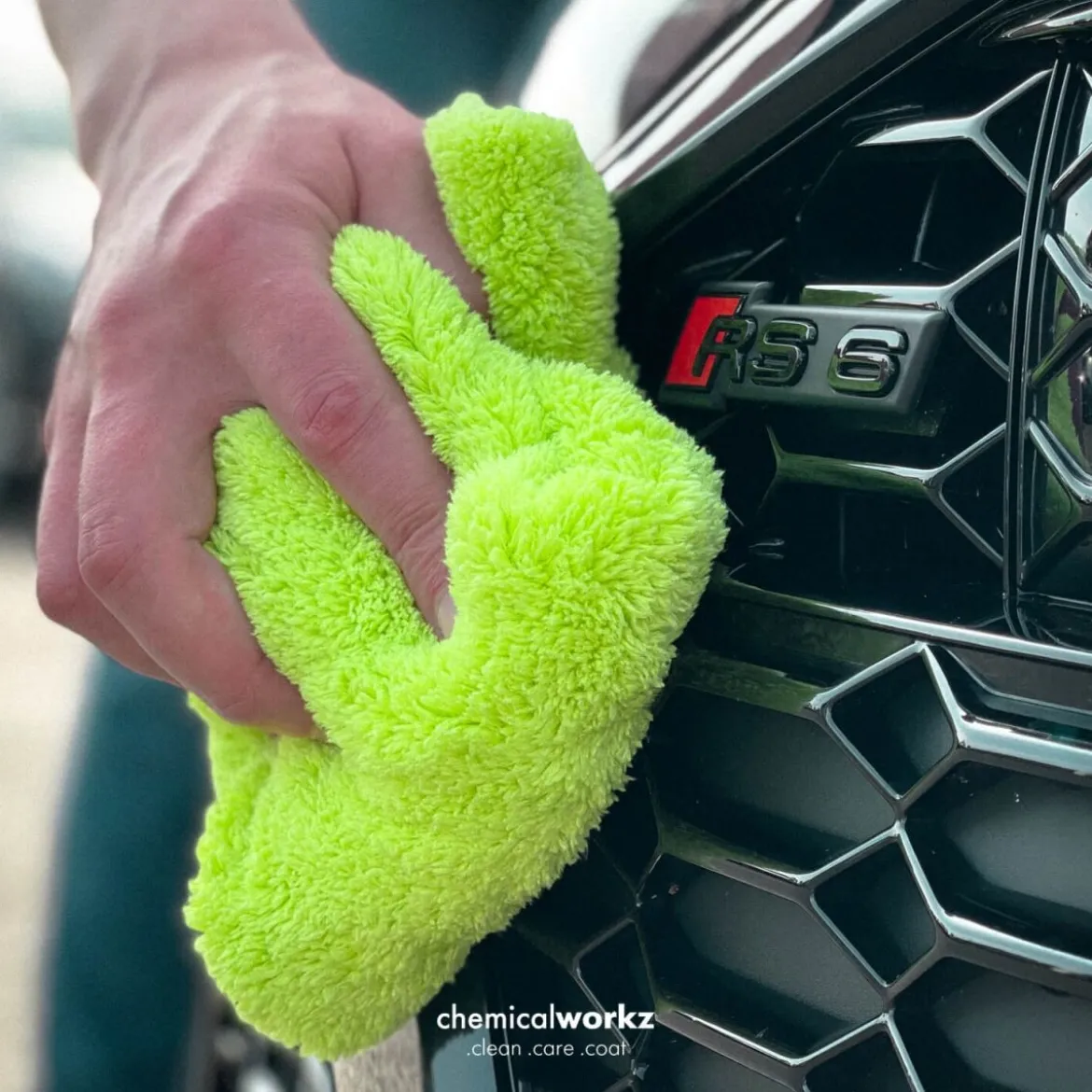 chemicalworkz Edgeless Soft Touch Towel 500GSM Grün Poliertuch 40×40cm