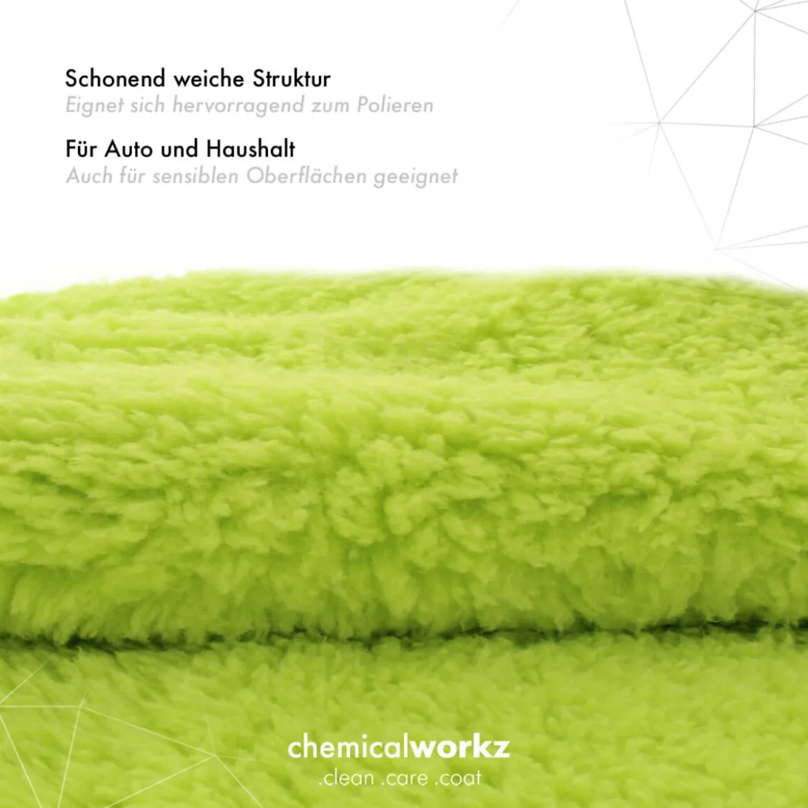 chemicalworkz Edgeless Soft Touch Towel 500GSM Grün Poliertuch 40×40cm