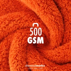 chemicalworkz Edgeless Soft Touch Towel 500GSM Orange Poliertuch 40×40cm