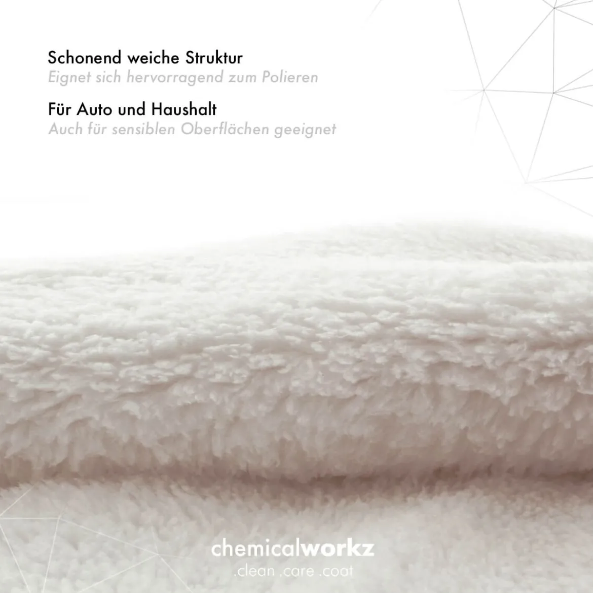 chemicalworkz Edgeless Soft Touch Towel 500GSM Weiß Poliertuch 40×40cm