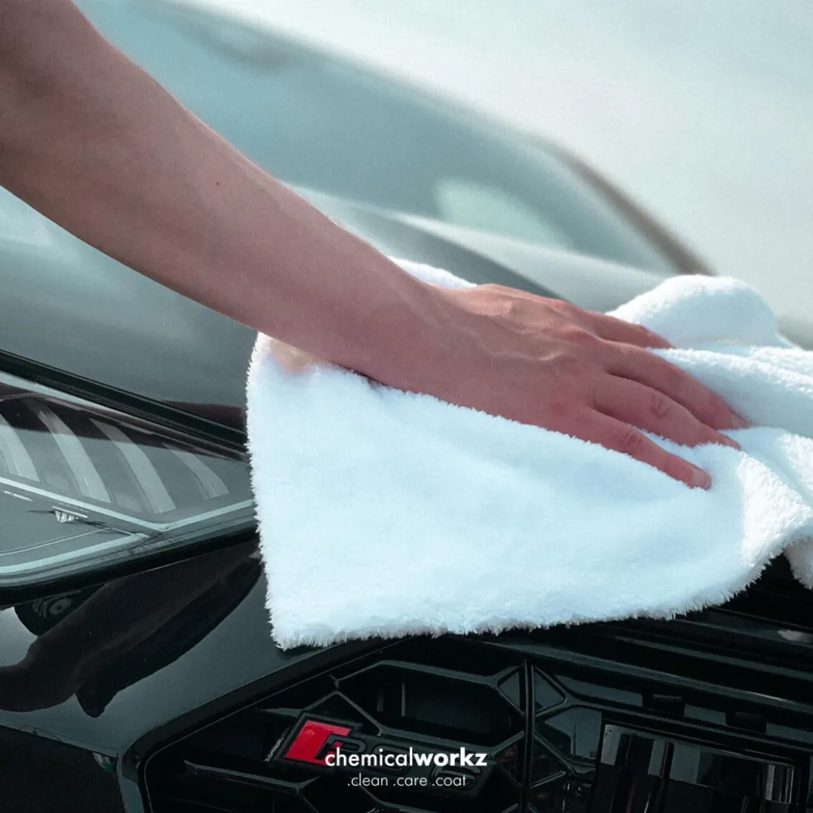 chemicalworkz Edgeless Soft Touch Towel 500GSM Weiß Poliertuch 40×40cm