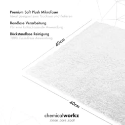 chemicalworkz Edgeless Soft Touch Towel 500GSM Weiß Poliertuch 40×40cm