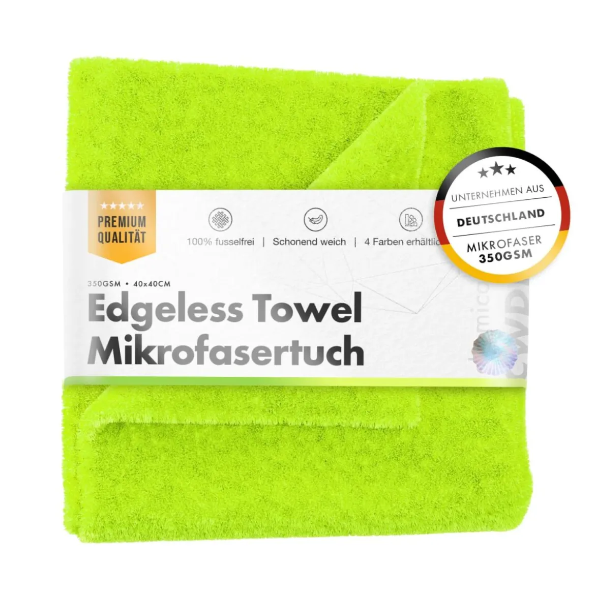 chemicalworkz Edgeless Towel 350GSM Grün Poliertuch 40×40cm
