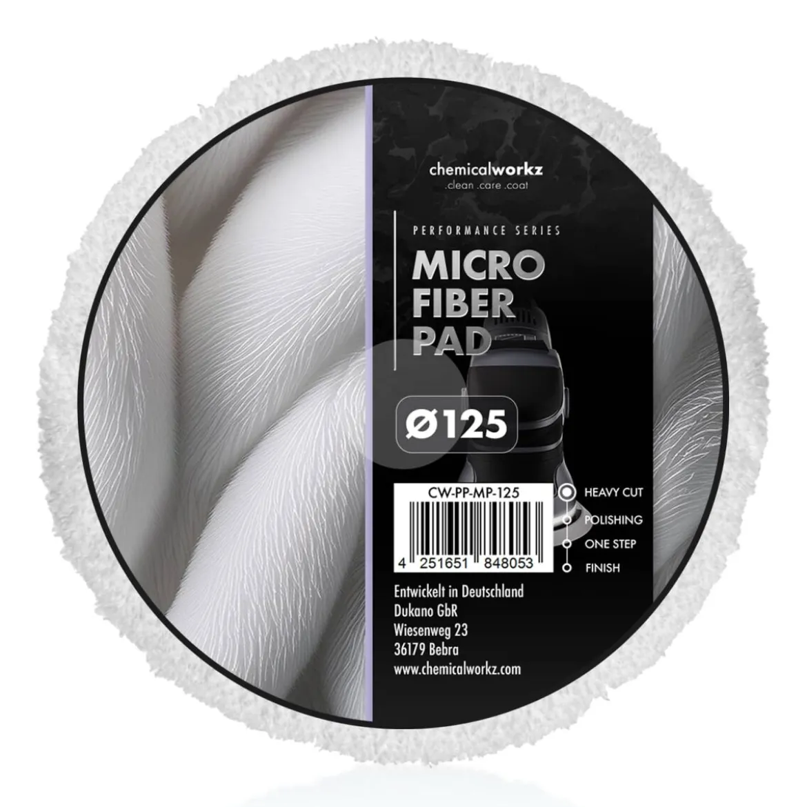 chemicalworkz Microfiber Performance Pad 125mm