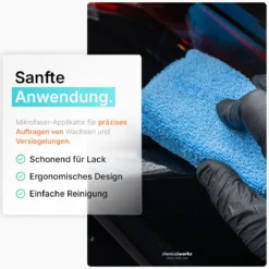 chemicalworkz Microfiber Waxing/Sealant Applicator Blau 2Stk.