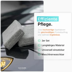 chemicalworkz Microfiber Waxing/Sealant Applicator Grau 2Stk.