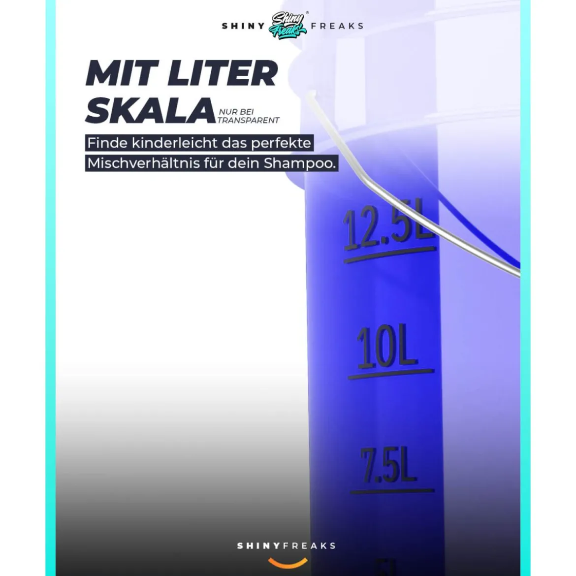 chemicalworkz Performance Buckets Wascheimer 5GAL Blau Transparent