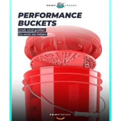 chemicalworkz Performance Buckets Wascheimer 3,5GAL Rot Transparent