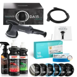 chemicalworkz Poliermaschinen Set DA15 Pro Brushless + Sonax + Zubehör (16-teilig)