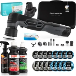 chemicalworkz Poliermaschinen Set EVO Mini + Sonax + Zubehör (38-teilig)