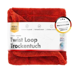 chemicalworkz Shark Twisted Loop Towel 1400GSM Rot Trockentuch 40x40cm