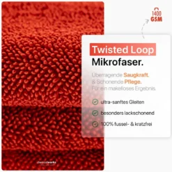 chemicalworkz Shark Twisted Loop Towel 1400GSM Rot Trockentuch 80x50cm