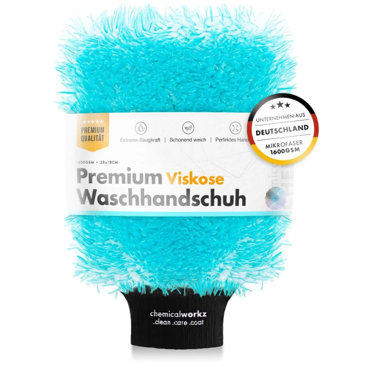 chemicalworkz Viskose Wash Mitt 1400GSM Türkis 28×18×5cm