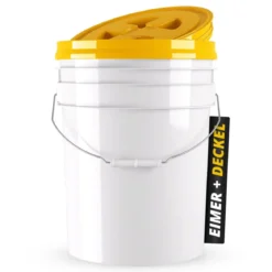 chemicalworkz Wascheimer Set 20 Liter Weiß + Deckel Gold (2-teilig)