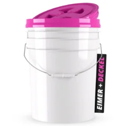 chemicalworkz Wascheimer Set 20 Liter Weiß + Deckel Pink (2-teilig)