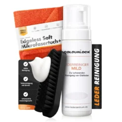 Colourlock Lederpflege Set Lederreiniger mild + Zubehör (3-teilig)