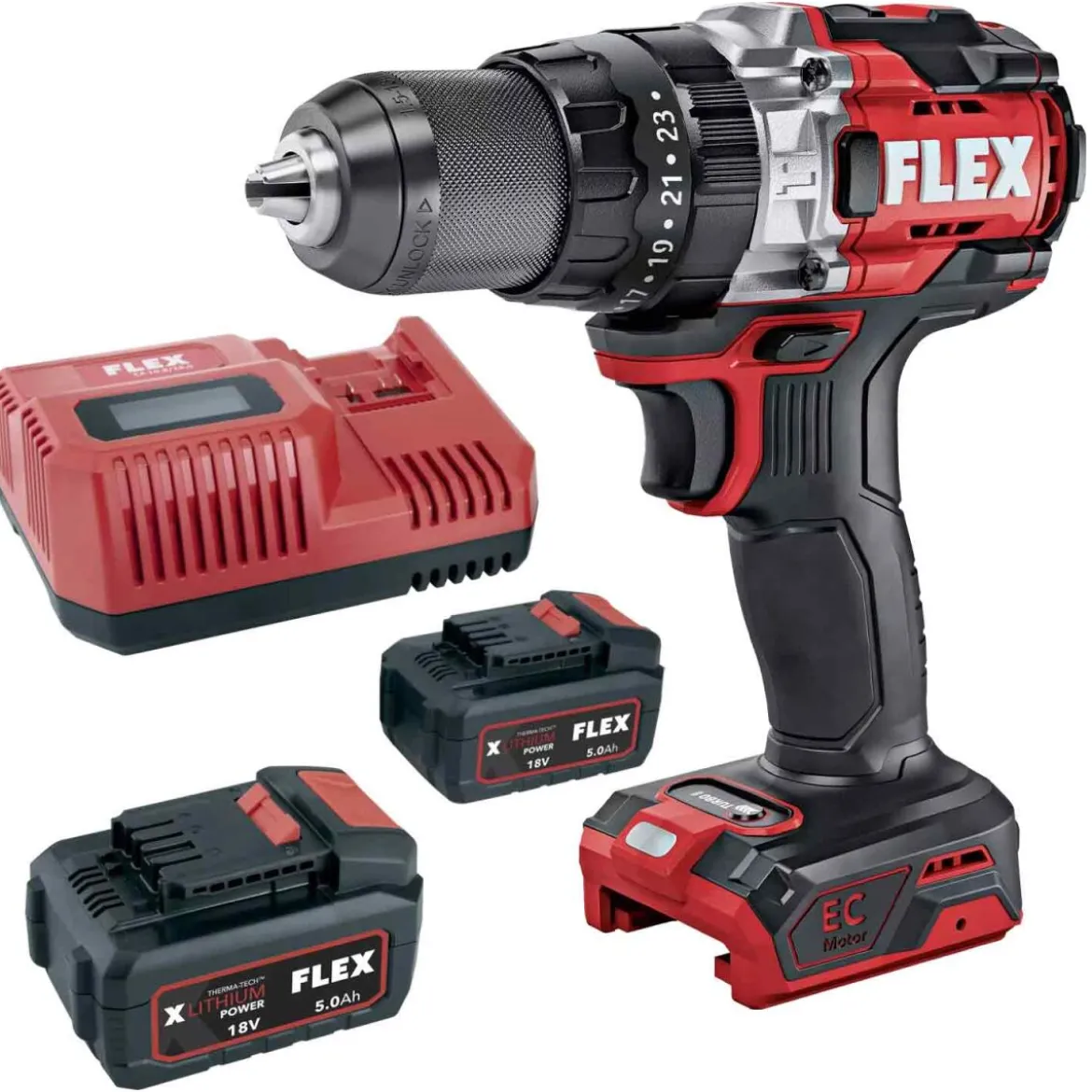 FLEX PD 2G 18.0-EC C Akku Schlagbohrschrauber + P-Set 55 R