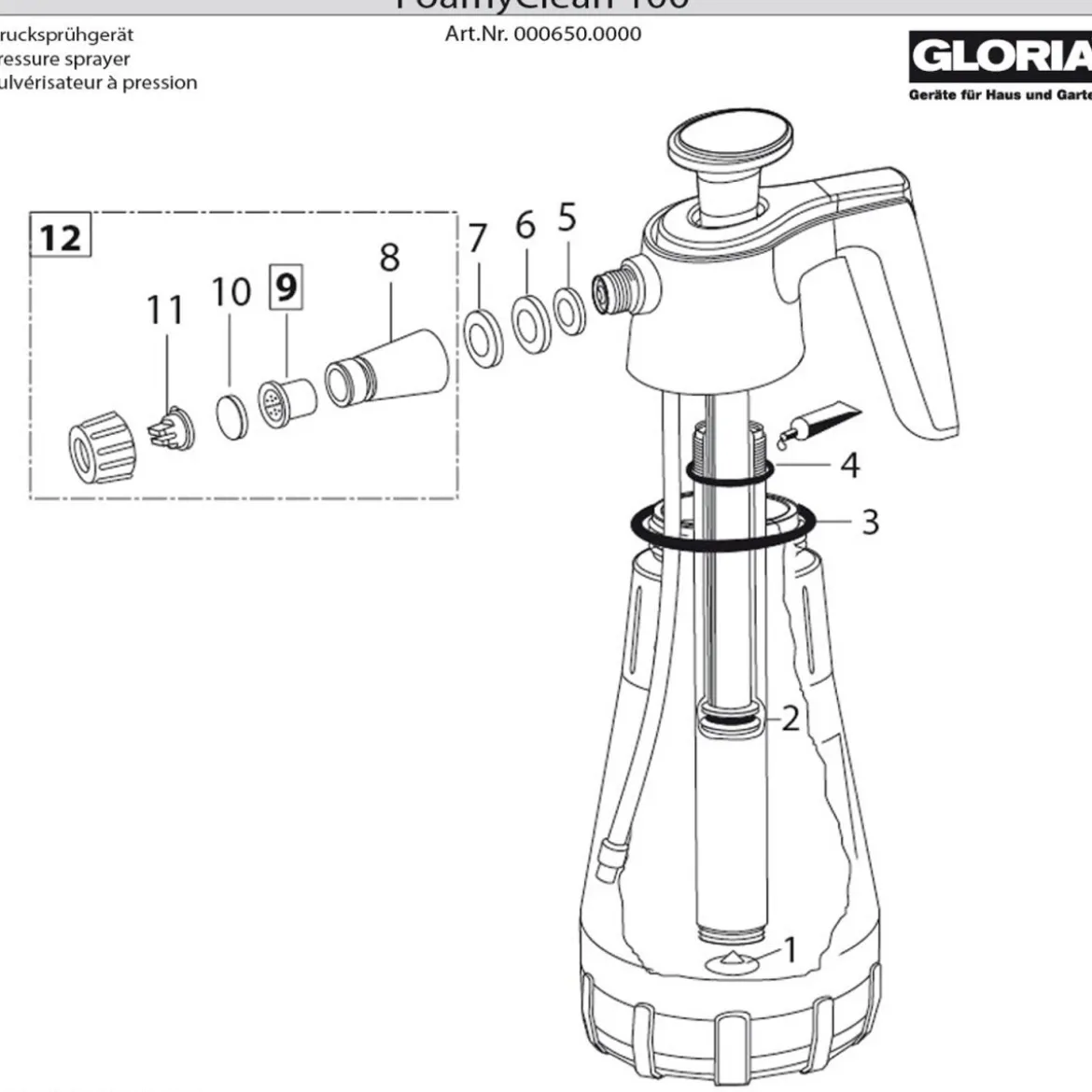 Gloria FoamyClean 100 Schaumsprüher