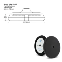 Lake Country Better Edge Polierschwamm Finishing schwarz 175mm