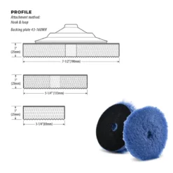 Lake Country Hybrid Woll-Pad blau 150mm