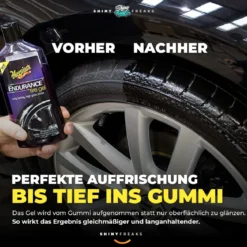 Meguiar's Reifenpflege Set Endurance Tire Gel + Zubehör (3-teilig)