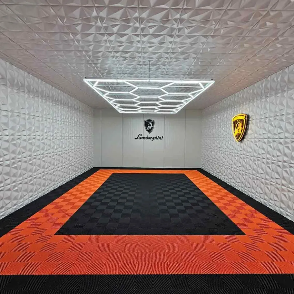 Performance Floor Hexagon LED-Deckenbeleuchtung inkl. Aluminiumrahmen