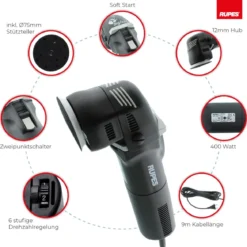 Rupes BigFoot LHR 75E Mini Exzenterpoliermaschine Basis Kit, 8-teilig