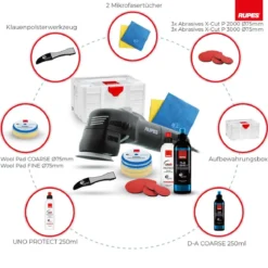 Rupes BigFoot LHR 75E Mini Exzenterpoliermaschine Systainer Kit, 17-teilig