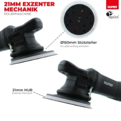 Rupes BigFoot LHR 21ES Exzenterpoliermaschine Basis Kit, 8-teilig