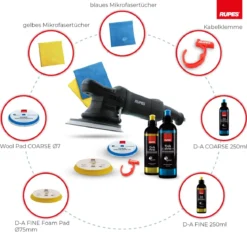 Rupes BigFoot LHR 21ES Exzenterpoliermaschine Basis Kit, 8-teilig