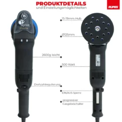 Rupes BigFoot LHR 15ES Exzenterpoliermaschine Luxus Kit, 15-teilig