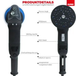 Rupes BigFoot LHR 21ES Exzenterpoliermaschine Luxus Kit, 15-teilig
