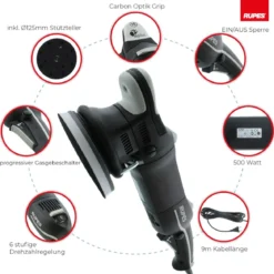 Rupes BigFoot LHR 15MarkIII Exzenterpoliermaschine Luxus Kit, 15-teilig
