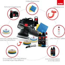 Rupes BigFoot LHR 15MarkIII Exzenterpoliermaschine Luxus Kit, 15-teilig