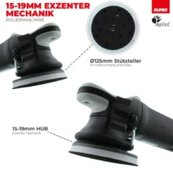 Rupes BigFoot LHR 15MarkIII Exzenterpoliermaschine Luxus Kit, 15-teilig