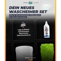 Shiny Garage Wascheimer Set 13L + Zubehör (4-teilig)